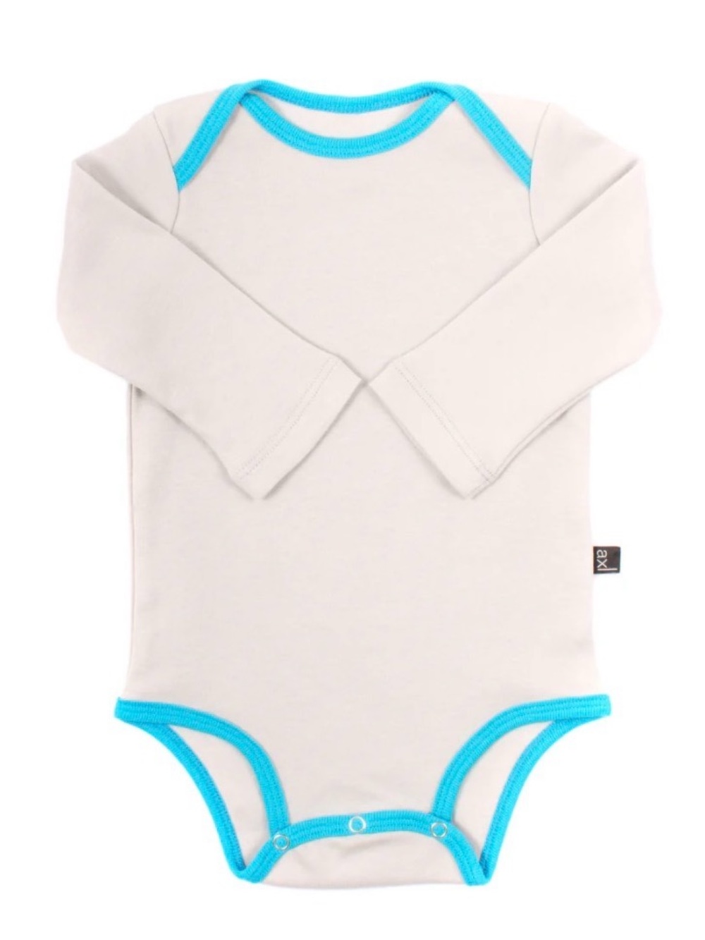AXL Organic Cotton Bodysuit- Aqua/ Fog